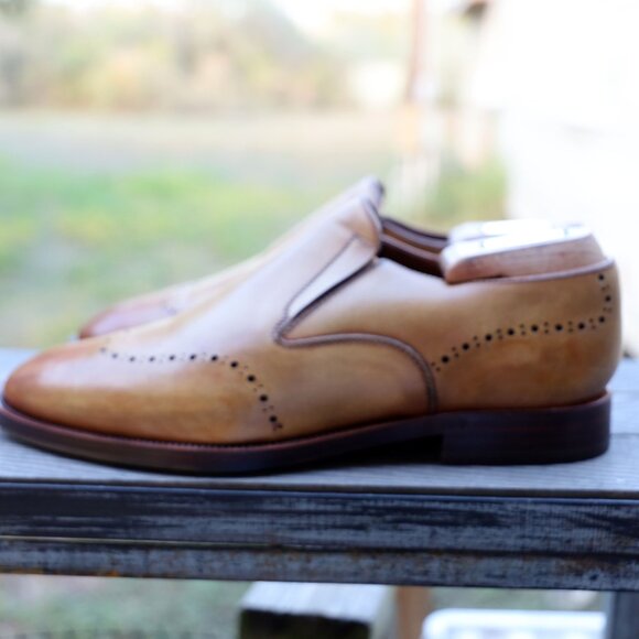 Allen Edmonds Lucca 8.5-D Brown Mens Dress Shoes - Picture 7 of 14